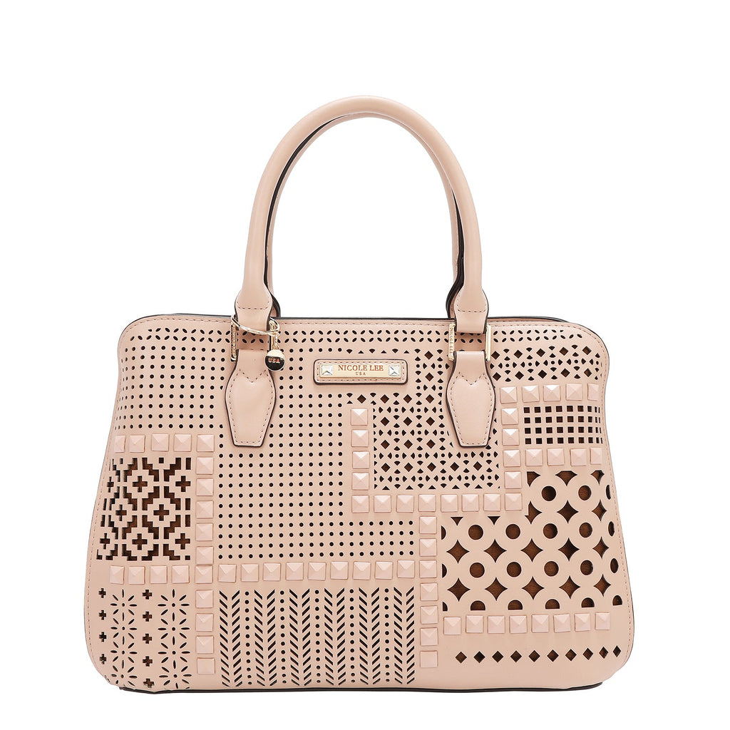 BOLSA DE CÚPULA CON RECORTE GEOMÉTRICO (ROSA)
